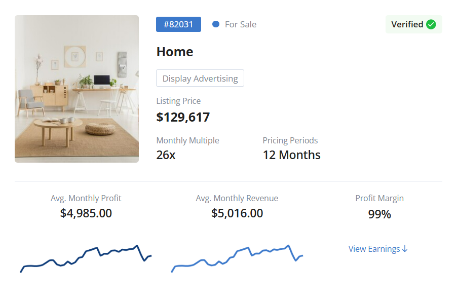 SOLD: 🌟 For Sale: Established Display Advertising Business in the Home Décor Niche