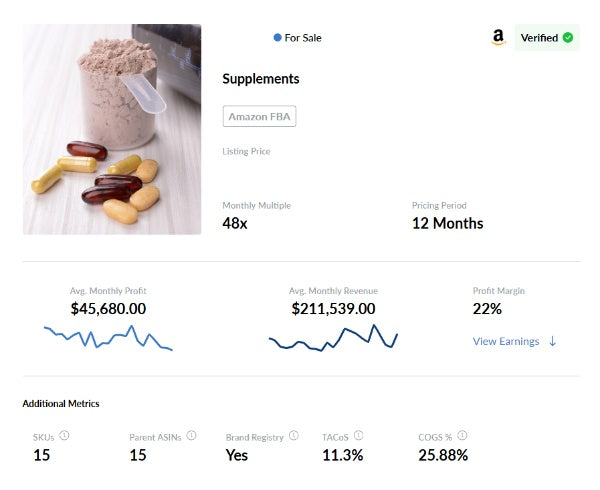 π₯ Established Amazon FBA Business in Health & Food Supplements β 6+ Years of Growth